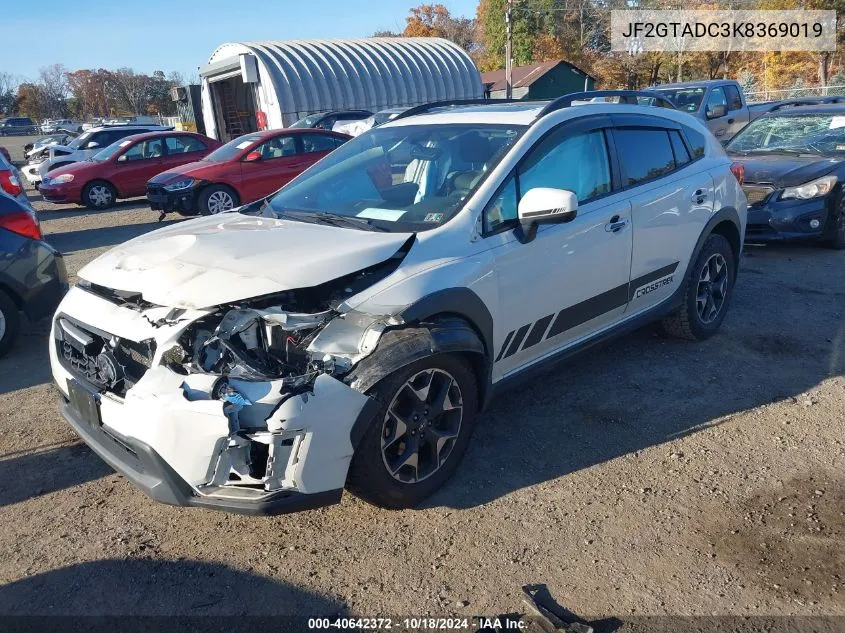 JF2GTADC3K8369019 2019 Subaru Crosstrek 2.0I Premium