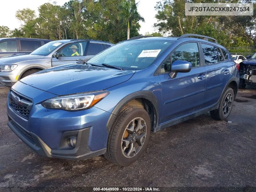 2019 Subaru Crosstrek 2.0I Premium VIN: JF2GTACCXK8247534 Lot: 40649509