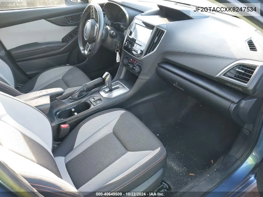 JF2GTACCXK8247534 2019 Subaru Crosstrek 2.0I Premium