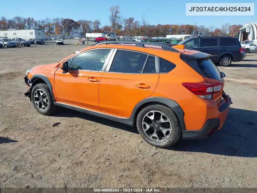 2019 Subaru Crosstrek 2.0I Premium VIN: JF2GTAEC4KH254234 Lot: 40655242