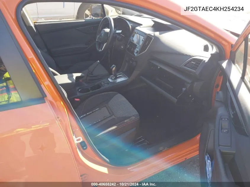 JF2GTAEC4KH254234 2019 Subaru Crosstrek 2.0I Premium