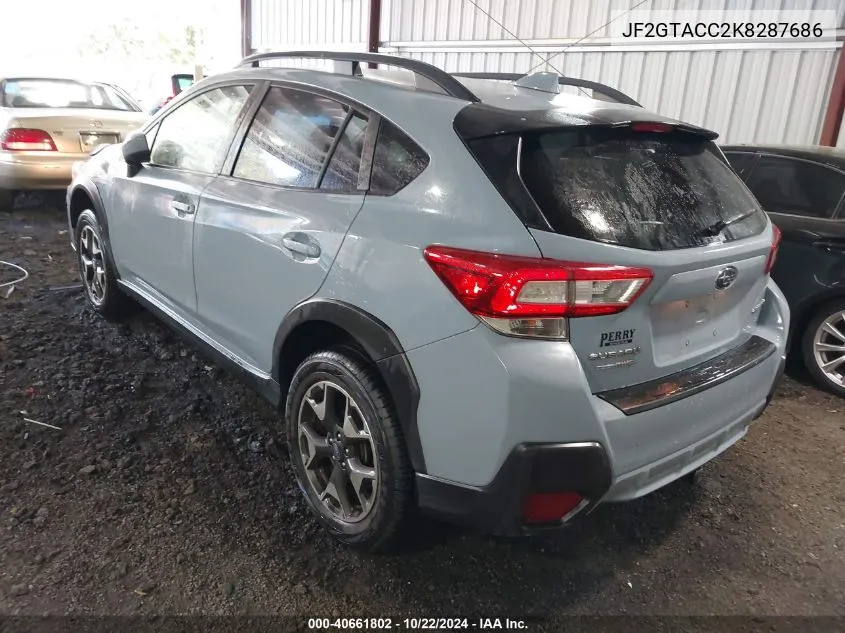 2019 Subaru Crosstrek 2.0I Premium VIN: JF2GTACC2K8287686 Lot: 40661802