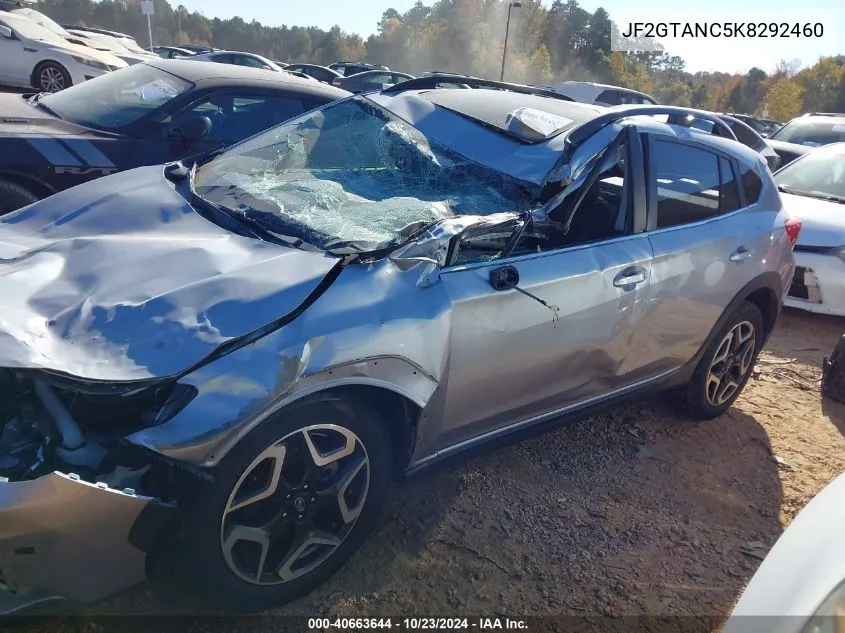 JF2GTANC5K8292460 2019 Subaru Crosstrek 2.0I Limited