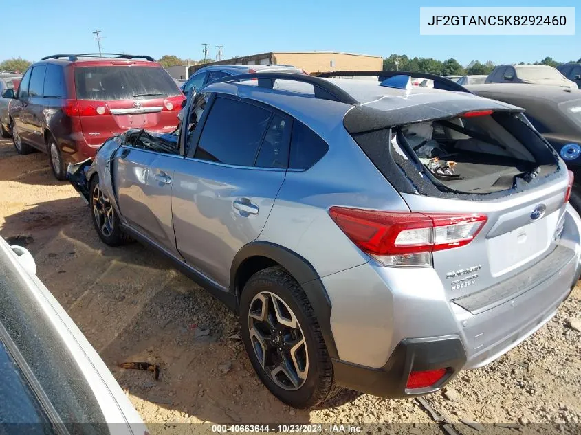 2019 Subaru Crosstrek 2.0I Limited VIN: JF2GTANC5K8292460 Lot: 40663644