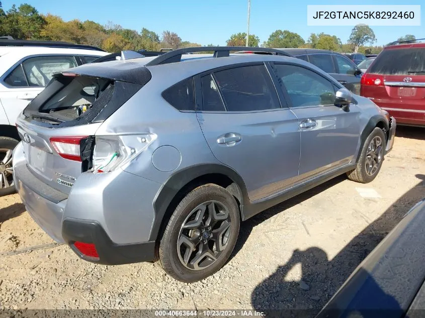 JF2GTANC5K8292460 2019 Subaru Crosstrek 2.0I Limited