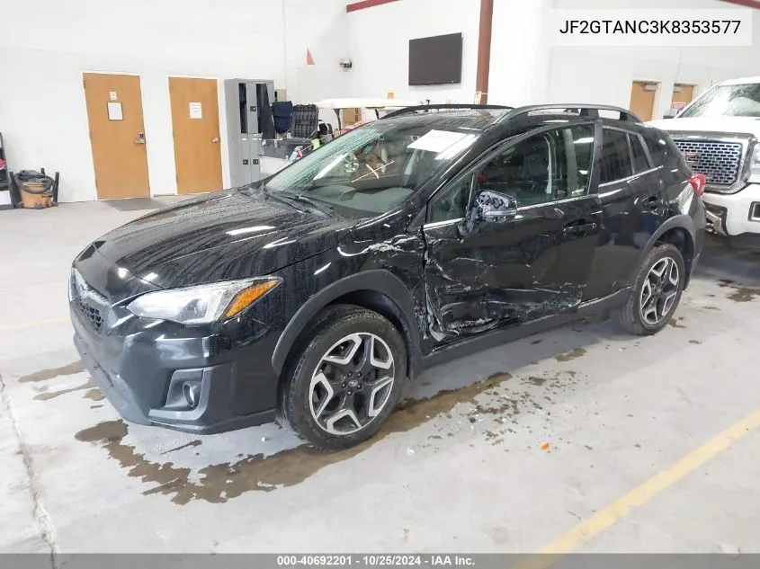 2019 Subaru Crosstrek 2.0I Limited VIN: JF2GTANC3K8353577 Lot: 40692201