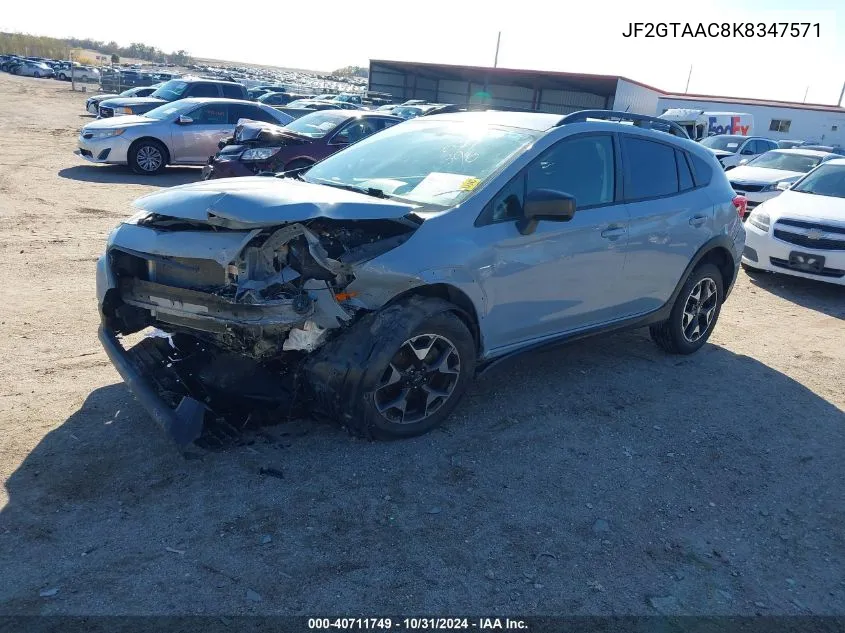 2019 Subaru Crosstrek 2.0I VIN: JF2GTAAC8K8347571 Lot: 40711749