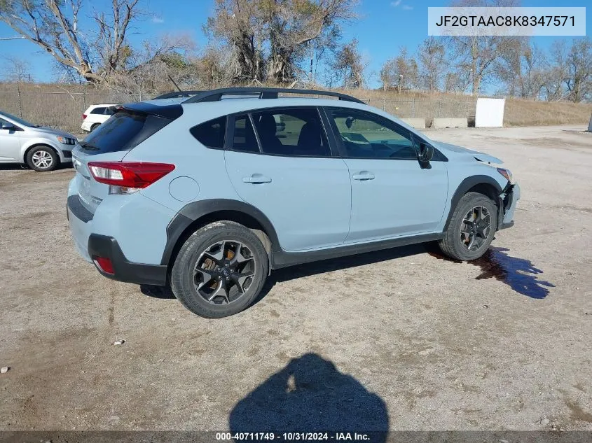 2019 Subaru Crosstrek 2.0I VIN: JF2GTAAC8K8347571 Lot: 40711749