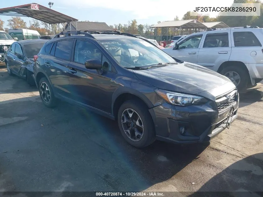 2019 Subaru Crosstrek 2.0I Premium VIN: JF2GTACC5K8286290 Lot: 40720874