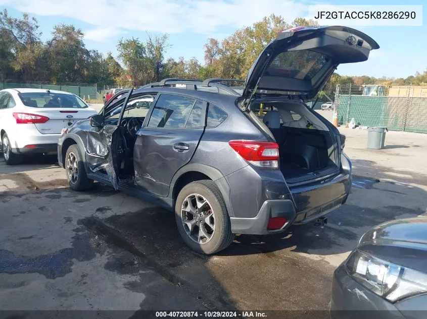 2019 Subaru Crosstrek 2.0I Premium VIN: JF2GTACC5K8286290 Lot: 40720874