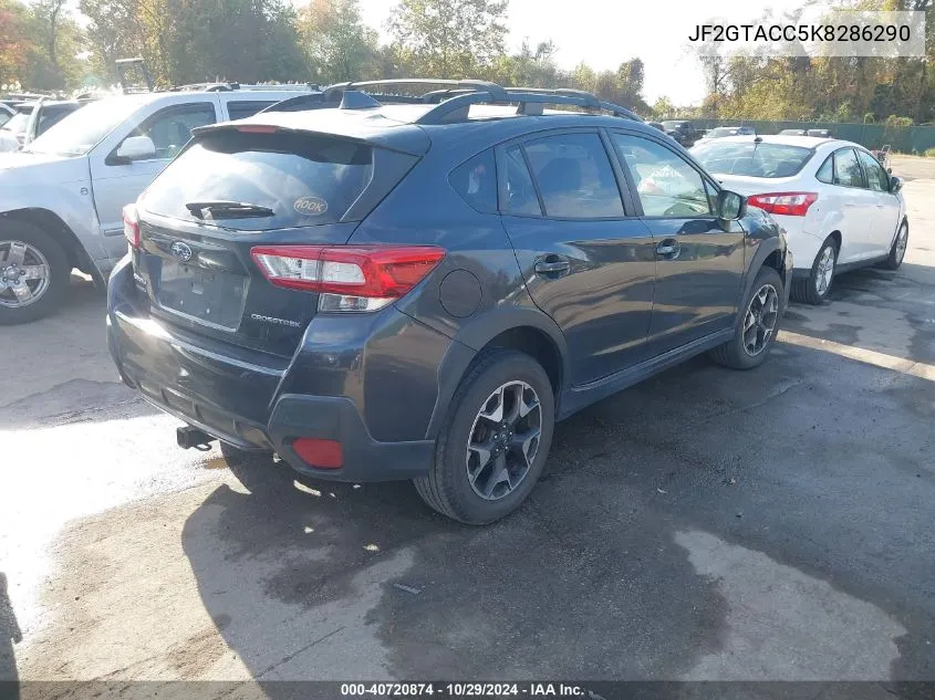 2019 Subaru Crosstrek 2.0I Premium VIN: JF2GTACC5K8286290 Lot: 40720874