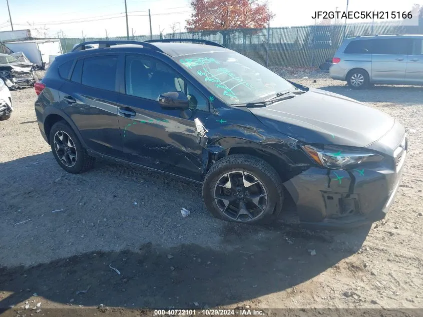 2019 Subaru Crosstrek 2.0I Premium VIN: JF2GTAEC5KH215166 Lot: 40722101