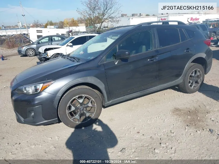 2019 Subaru Crosstrek 2.0I Premium VIN: JF2GTAEC5KH215166 Lot: 40722101