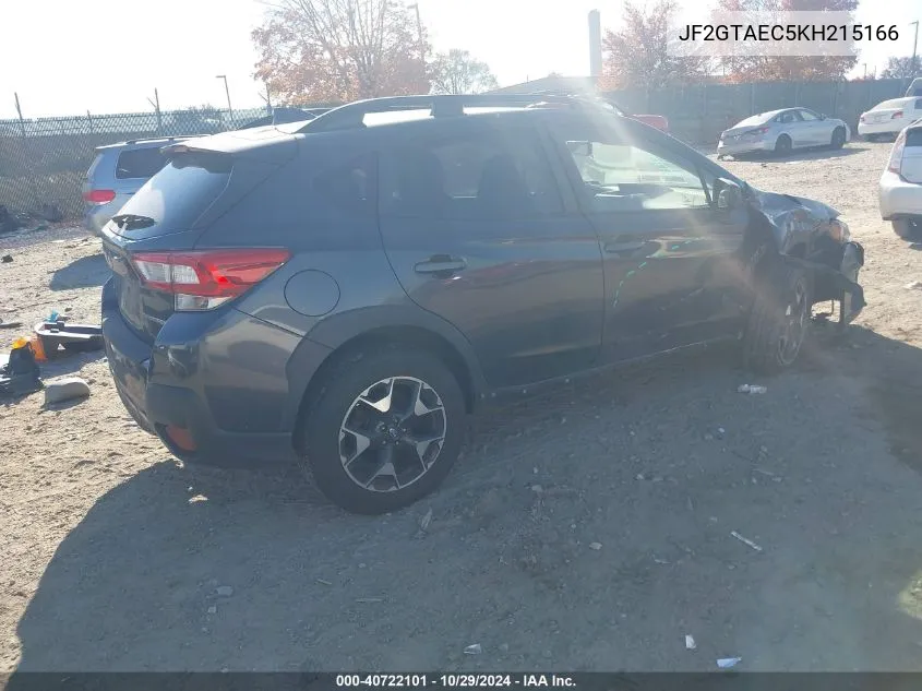 2019 Subaru Crosstrek 2.0I Premium VIN: JF2GTAEC5KH215166 Lot: 40722101