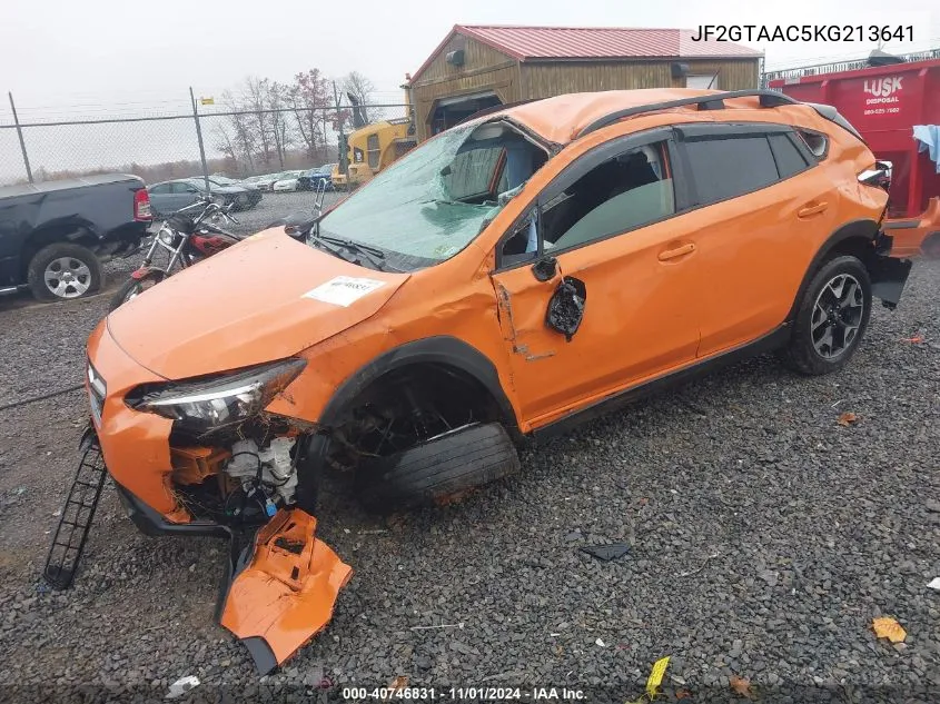 2019 Subaru Crosstrek 2.0I VIN: JF2GTAAC5KG213641 Lot: 40746831