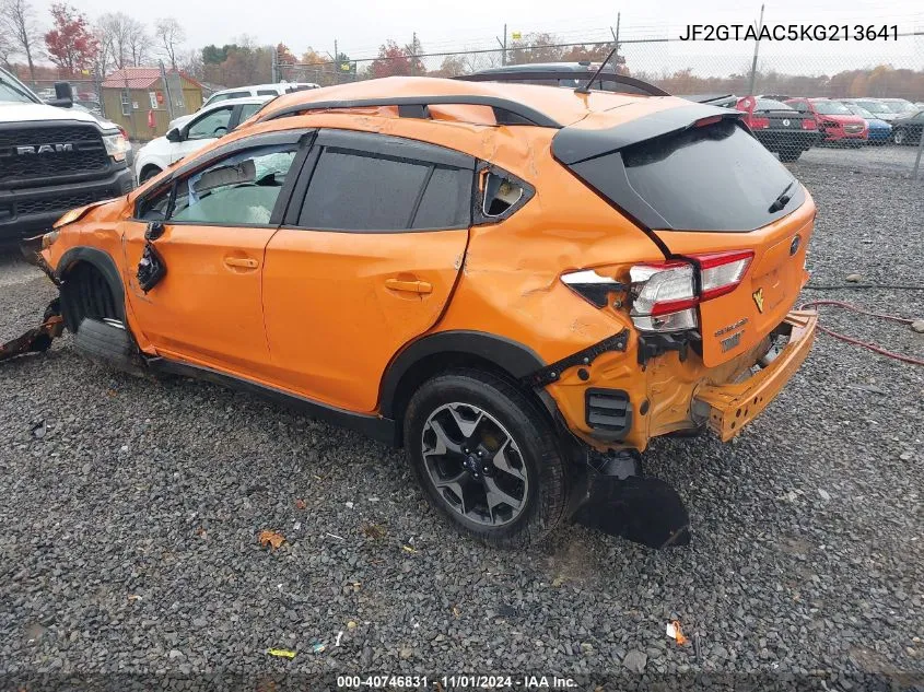 2019 Subaru Crosstrek 2.0I VIN: JF2GTAAC5KG213641 Lot: 40746831