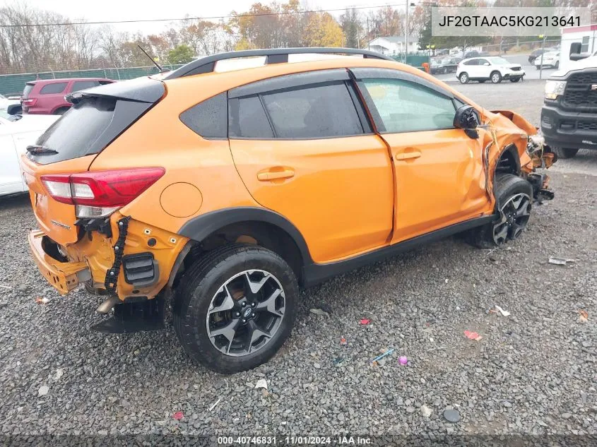 2019 Subaru Crosstrek 2.0I VIN: JF2GTAAC5KG213641 Lot: 40746831