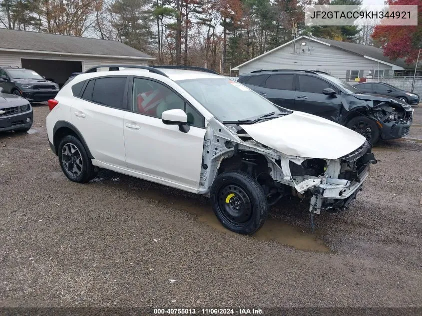 2019 Subaru Crosstrek 2.0I Premium VIN: JF2GTACC9KH344921 Lot: 40755013