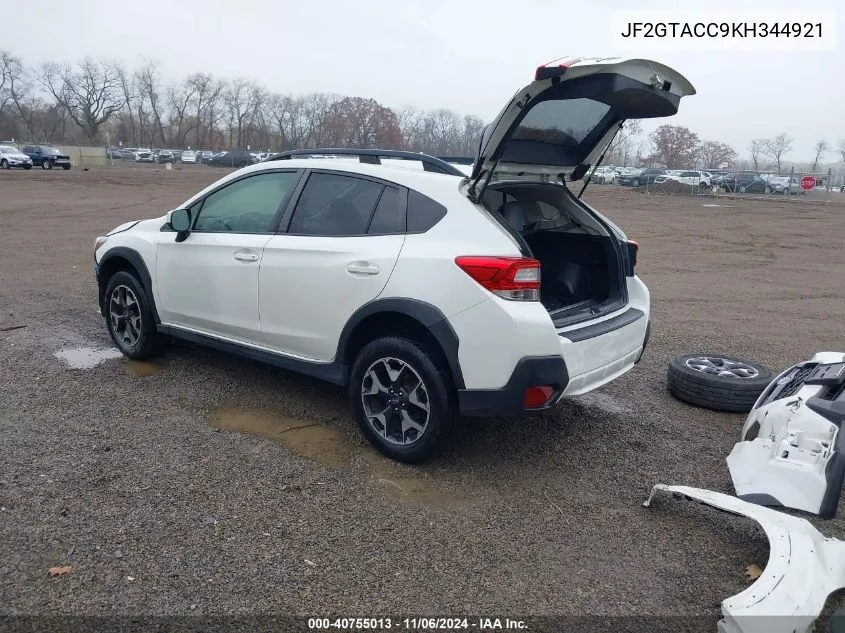 2019 Subaru Crosstrek 2.0I Premium VIN: JF2GTACC9KH344921 Lot: 40755013