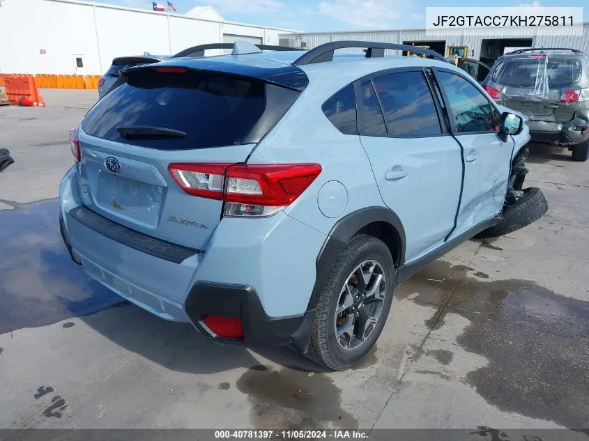 2019 Subaru Crosstrek 2.0I Premium VIN: JF2GTACC7KH275811 Lot: 40781397