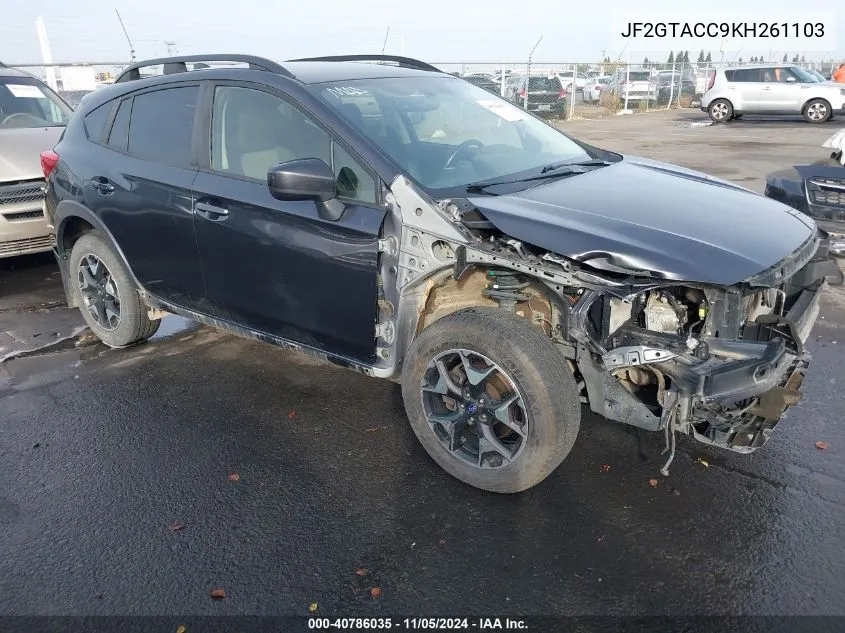 2019 Subaru Crosstrek 2.0I Premium VIN: JF2GTACC9KH261103 Lot: 40786035