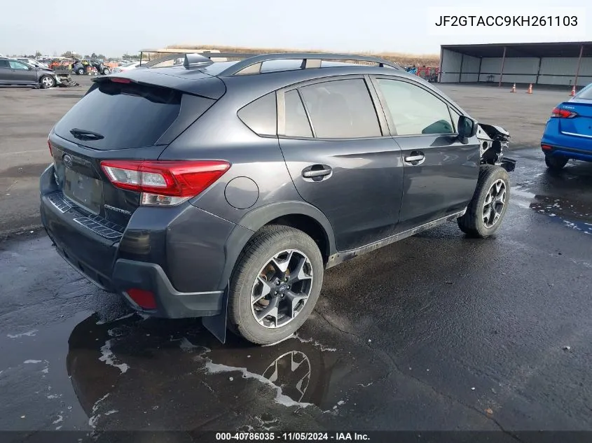 2019 Subaru Crosstrek 2.0I Premium VIN: JF2GTACC9KH261103 Lot: 40786035