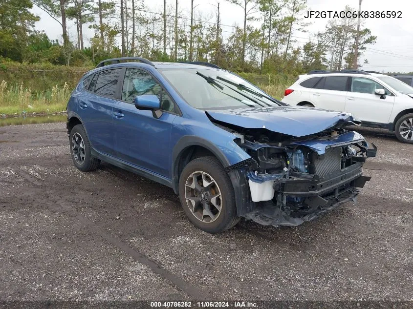 2019 Subaru Crosstrek 2.0I Premium VIN: JF2GTACC6K8386592 Lot: 40786282