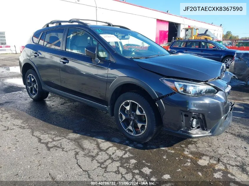 2019 Subaru Crosstrek 2.0I Premium VIN: JF2GTAECXK8367590 Lot: 40786732