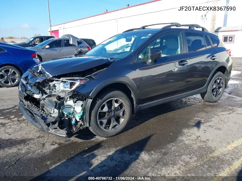 2019 Subaru Crosstrek 2.0I Premium VIN: JF2GTAECXK8367590 Lot: 40786732