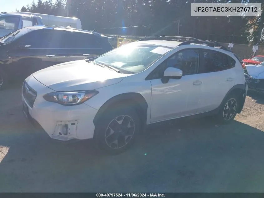 2019 Subaru Crosstrek 2.0I Premium VIN: JF2GTAEC3KH276712 Lot: 40797524