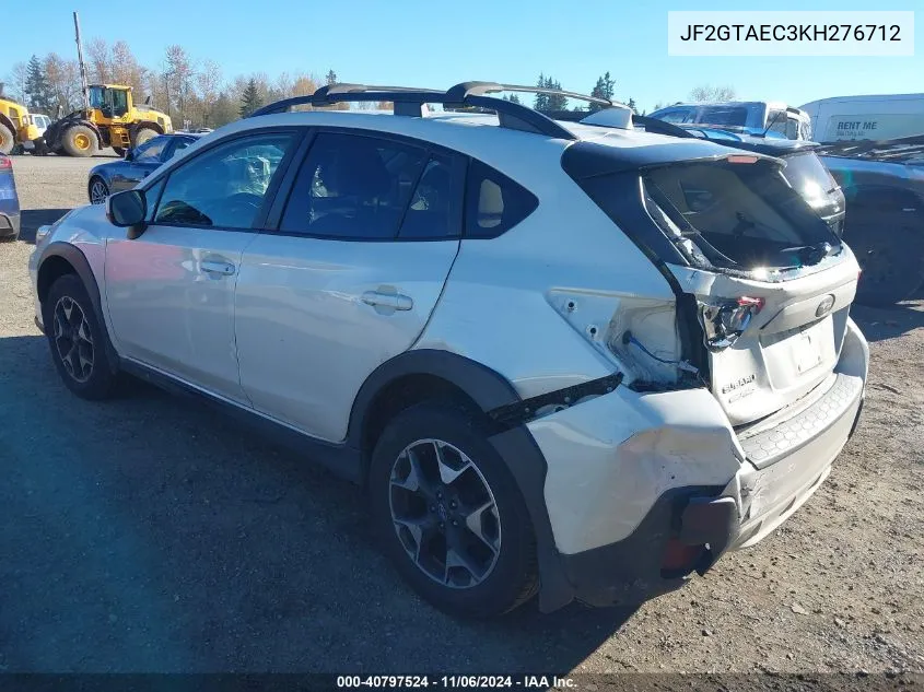 2019 Subaru Crosstrek 2.0I Premium VIN: JF2GTAEC3KH276712 Lot: 40797524