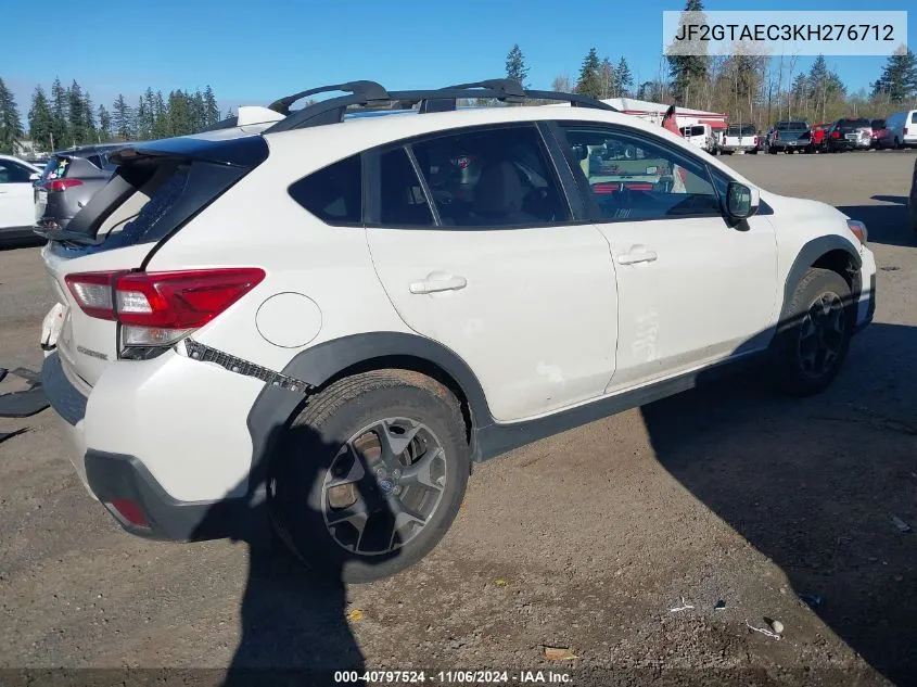 2019 Subaru Crosstrek 2.0I Premium VIN: JF2GTAEC3KH276712 Lot: 40797524