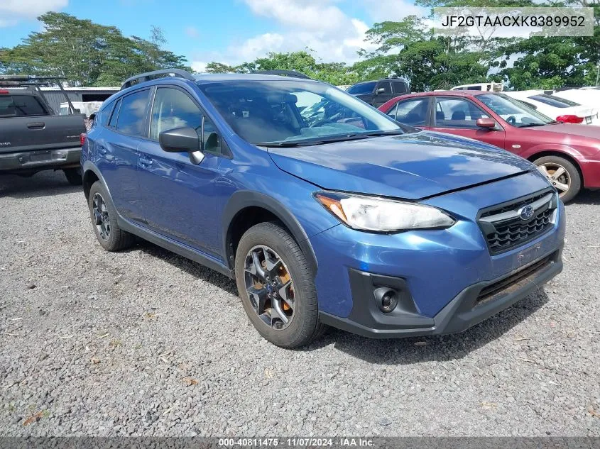 2019 Subaru Crosstrek 2.0I VIN: JF2GTAACXK8389952 Lot: 40811475