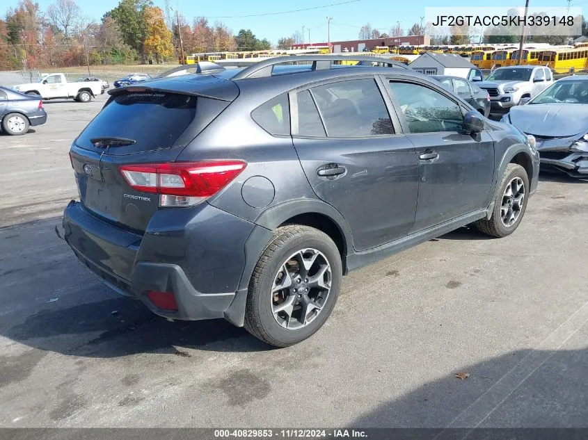 2019 Subaru Crosstrek 2.0I Premium VIN: JF2GTACC5KH339148 Lot: 40829853