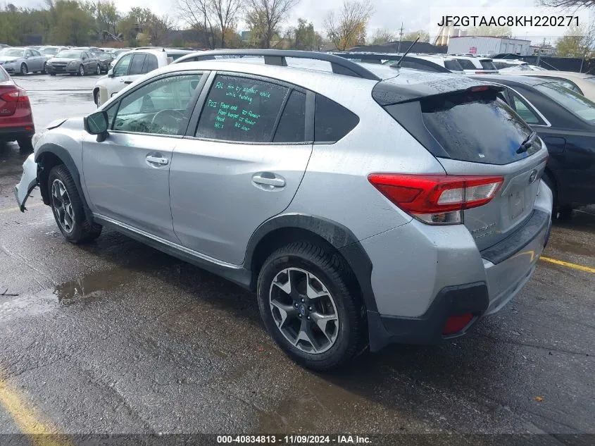 2019 Subaru Crosstrek 2.0I VIN: JF2GTAAC8KH220271 Lot: 40834813