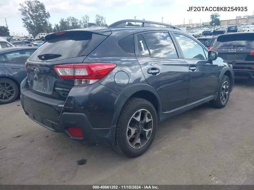 2019 Subaru Crosstrek 2.0I Premium VIN: JF2GTACC8K8254935 Lot: 40861202