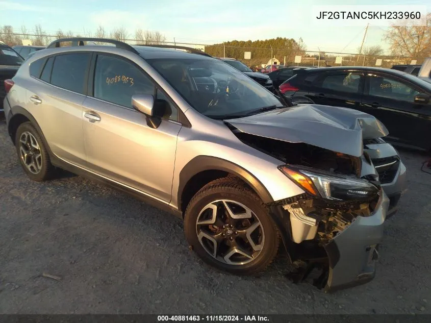 2019 Subaru Crosstrek 2.0I Limited VIN: JF2GTANC5KH233960 Lot: 40881463