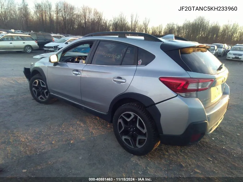 2019 Subaru Crosstrek 2.0I Limited VIN: JF2GTANC5KH233960 Lot: 40881463