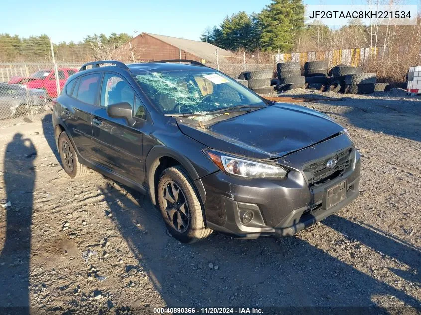 2019 Subaru Crosstrek 2.0I VIN: JF2GTAAC8KH221534 Lot: 40890366