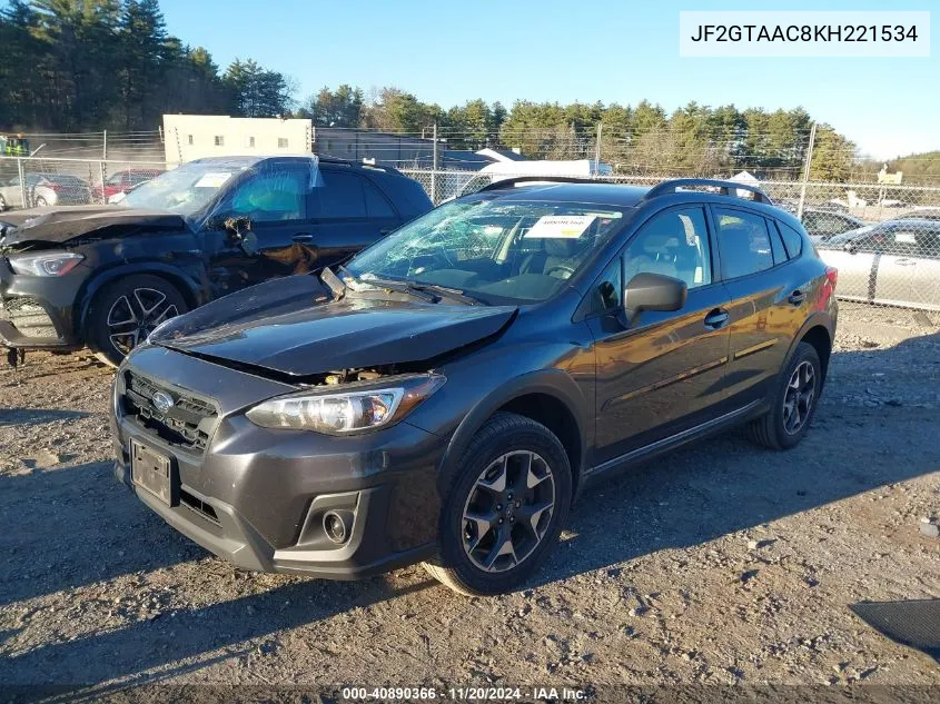 2019 Subaru Crosstrek 2.0I VIN: JF2GTAAC8KH221534 Lot: 40890366