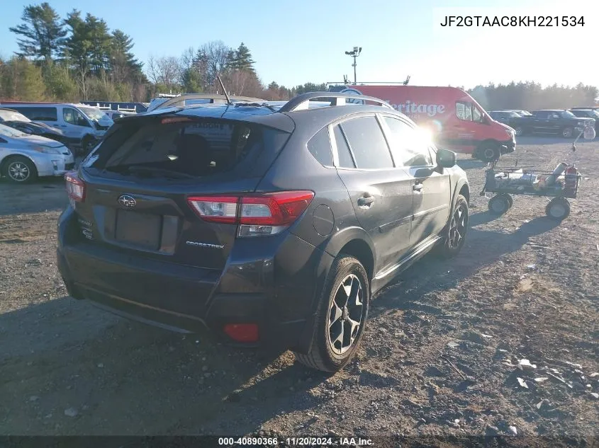 2019 Subaru Crosstrek 2.0I VIN: JF2GTAAC8KH221534 Lot: 40890366