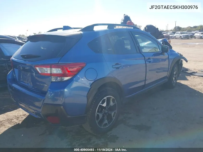 2019 Subaru Crosstrek 2.0I Premium VIN: JF2GTAEC5KH300976 Lot: 40905493