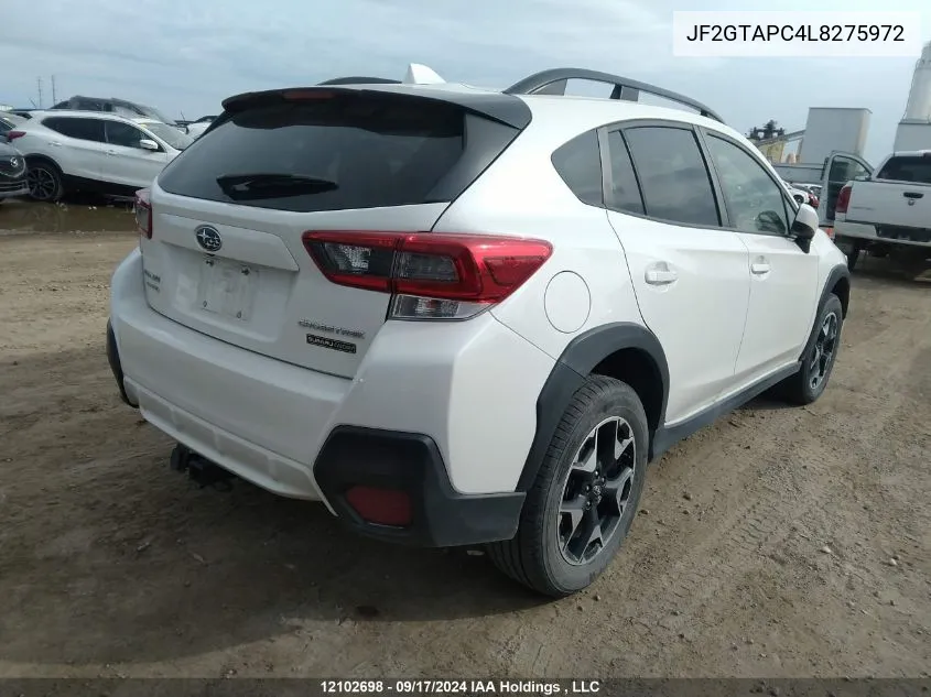 2020 Subaru Crosstrek VIN: JF2GTAPC4L8275972 Lot: 12102698