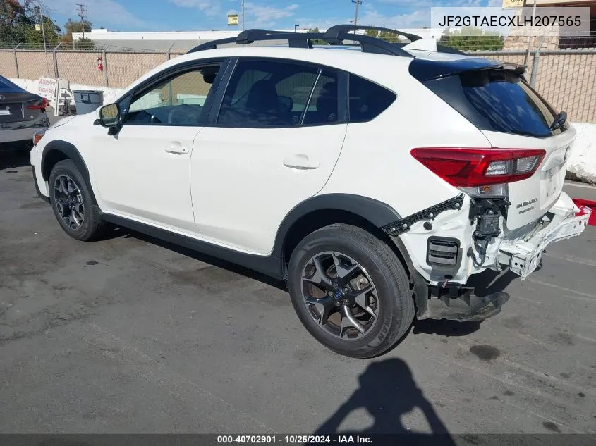 2020 Subaru Crosstrek Premium VIN: JF2GTAECXLH207565 Lot: 40702901