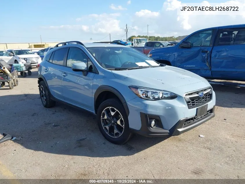 2020 Subaru Crosstrek Premium VIN: JF2GTAEC8LH268722 Lot: 40709345