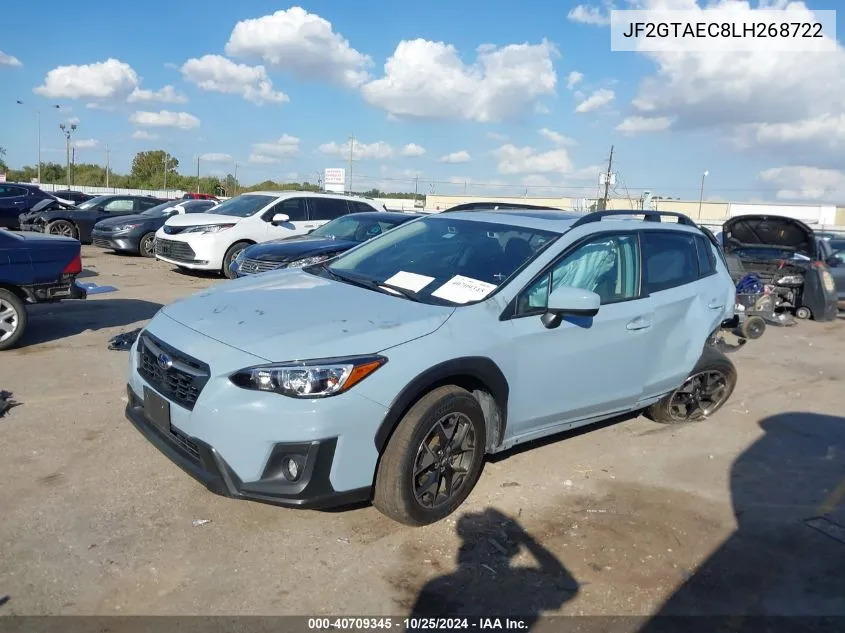 2020 Subaru Crosstrek Premium VIN: JF2GTAEC8LH268722 Lot: 40709345