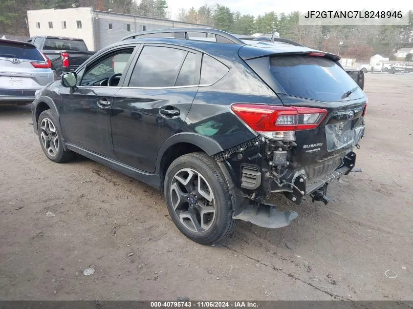 2020 Subaru Crosstrek Limited VIN: JF2GTANC7L8248946 Lot: 40795743