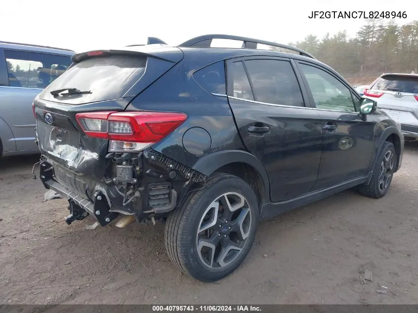 2020 Subaru Crosstrek Limited VIN: JF2GTANC7L8248946 Lot: 40795743