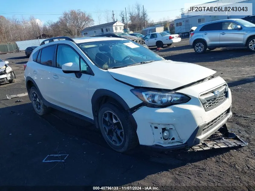 2020 Subaru Crosstrek Premium VIN: JF2GTAEC6L8243043 Lot: 40796133