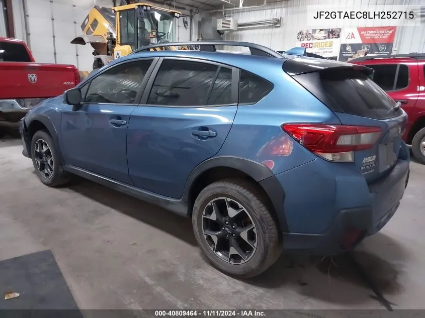 2020 Subaru Crosstrek Premium VIN: JF2GTAEC8LH252715 Lot: 40809464